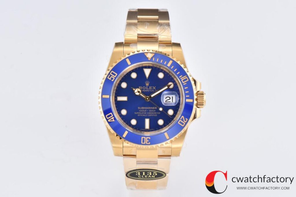 C厂Clean劳力士潜航者型系列m116618lb-0003 全金蓝水鬼「3135机芯」