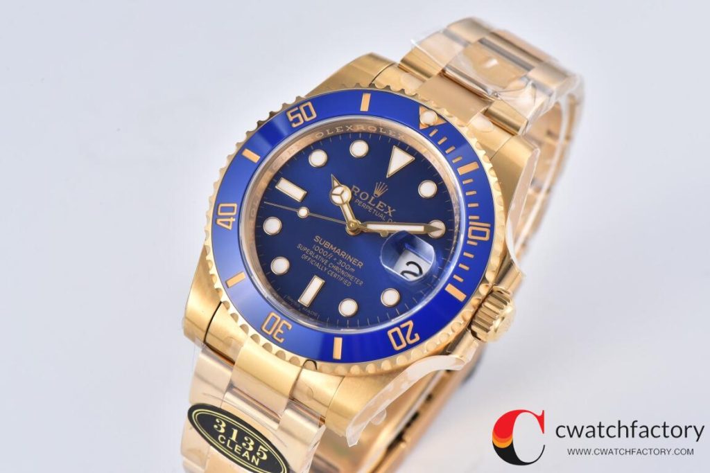 C厂Clean劳力士潜航者型系列m116618lb-0003 全金蓝水鬼「3135机芯」