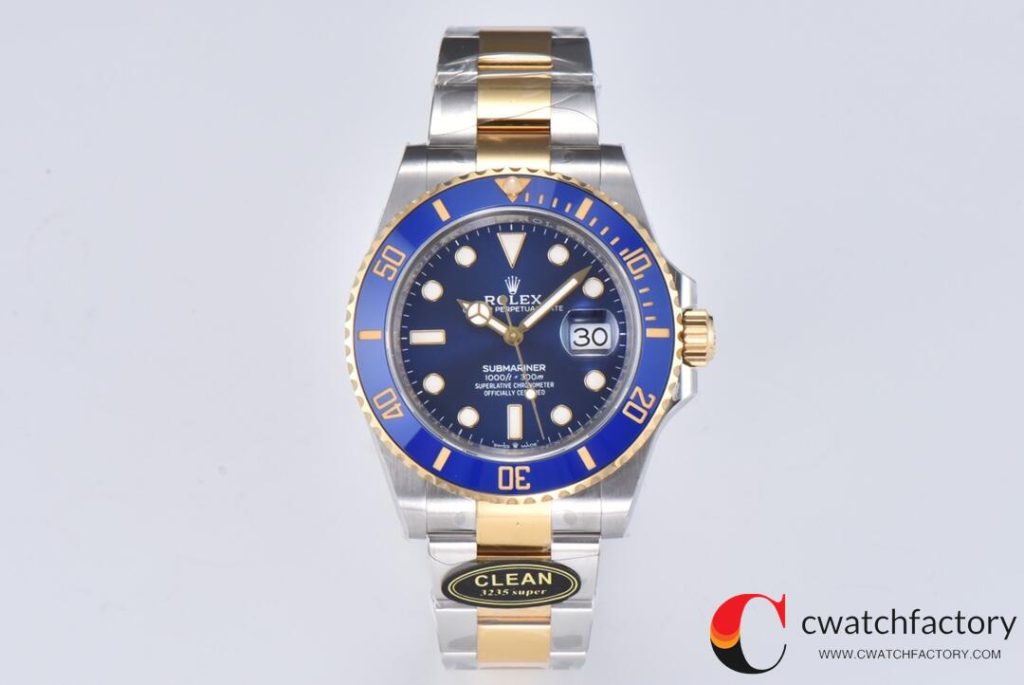 C厂Clean41mm劳力士潜航者型系列m126613lb-0002新款间金蓝水鬼「3235机芯」