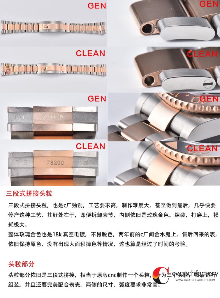 C厂Clean劳力士格林尼治型II系列m126711chnr-0002 间玫金