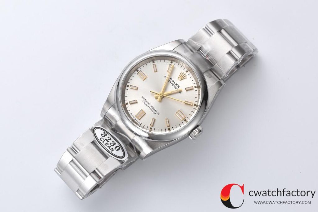 C厂Clean劳力士36mm蚝式恒动m126000-0001银面「3230机芯」